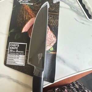 GreenPan 8-Inch Chef's Knife with Black Handle